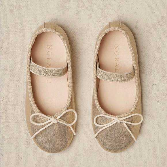NWB Noralee Toddler Metaklic Gold Ballet Flats Size 6 Sold Out! - Picture 1 of 2